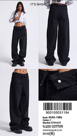 Джинсы Jeans Style 4544-1W6-1 black - делук