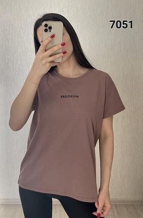 Футболка Fsn 7051 brown - делук