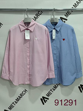 Рубашка Met&March 91291 blue - делук