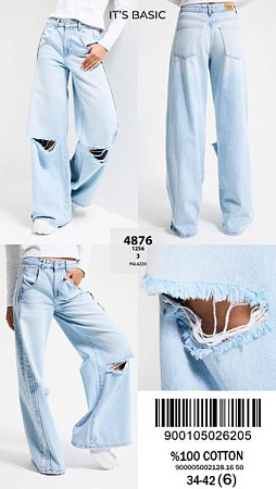 Джинсы Maxim Jeans 4876-3 l.blue - делук