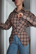 Рубашка Style Nadezhda 033-1 brown - делук