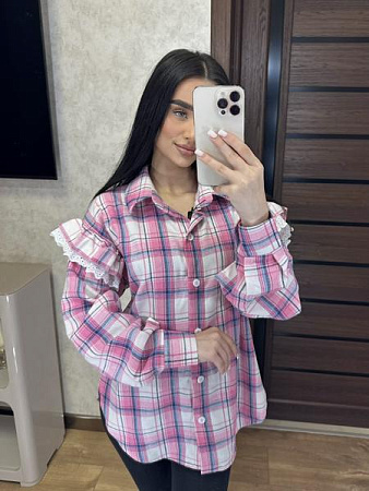 Рубашка Valentina 10 pink - делук