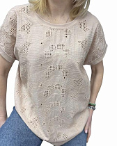 Футболка Elena&Vika 26005 beige - делук