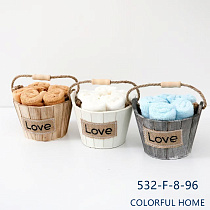 Набір серветок у подарунковій корзинці 532-8-F-24 - делук