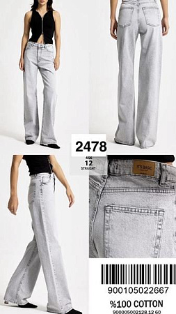 Джинсы Jeans Club 2478-4S6-12 l.grey - делук