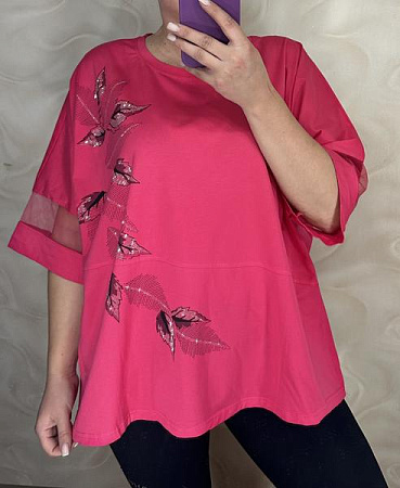 Футболка Levisha 26036 pink - делук