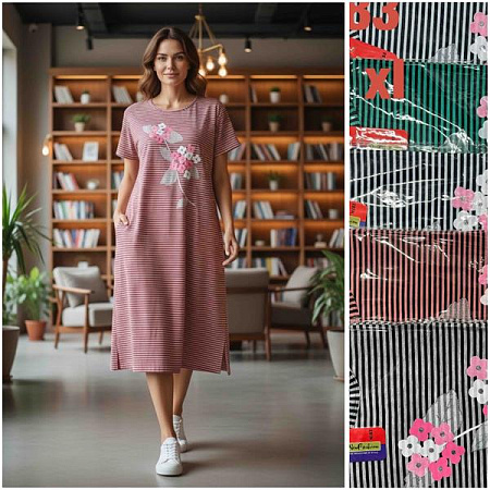 Платье Homewear M183 mix - делук