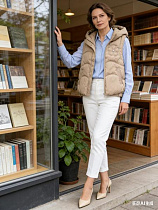 Жилетка Jacket M2803 beige - делук