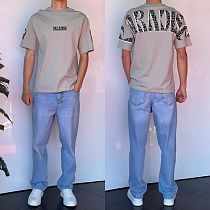 Футболка Three Black 2236 grey - делук