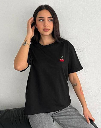 Футболка Lora LR1146 black - делук