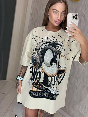 Футболка Lora LR1086 beige - делук