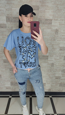 Футболка Shipi 0 blue - делук