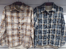 Рубашка Base 892 grey-beige - делук