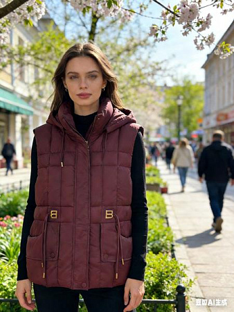 Жилетка Jacket M612 wine - делук