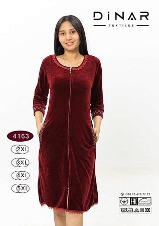 Халат Sss Annet DO-D4163 wine - делук