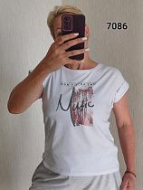 Футболка Fsn 7086 white - делук