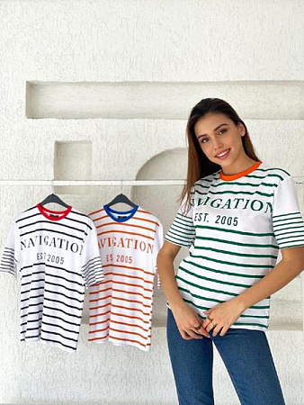 Футболка Shipi 8402 white-black - делук