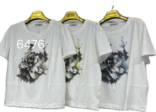 Футболка Gertie 6476 white-green - делук
