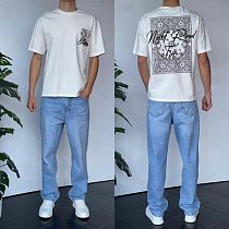 Футболка Three Black 2167 white - делук