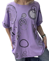 Футболка Levisha 26014 lilac - делук