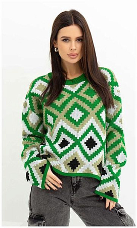 Свитер Liza Brend 1101 green - делук