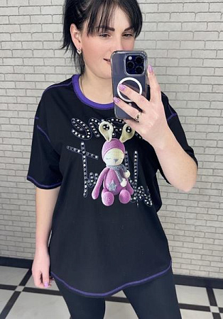 Футболка Levisha 250104 black - делук