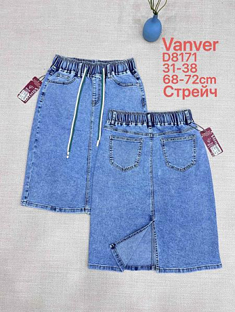 Юбка Vanver D8171 l.blue - делук