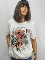 Футболка Lida 9451 white-pink - делук