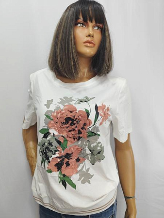 Футболка Lida 9451 white-pink - делук