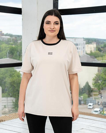 Футболка Azna Ф03 beige - делук