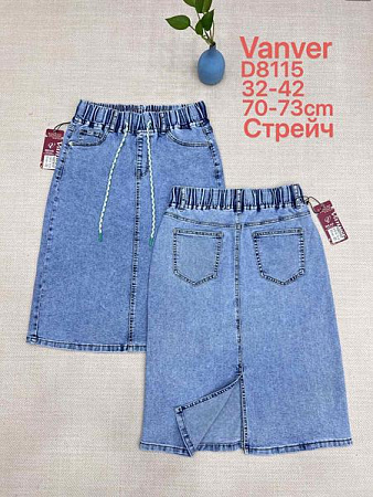 Юбка Vanver D8115 l.blue - делук