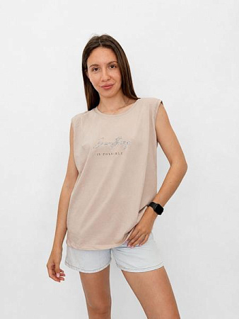 Майка Fsn 6577 beige - делук