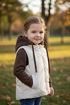 Жилетка Delfinka W22 milk - делук
