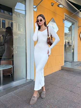 Платье Arina 7042 white - делук