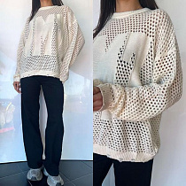 Свитер Three Black Women TB112 white - делук