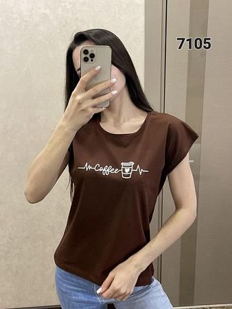 Футболка Fsn 7105 brown - делук