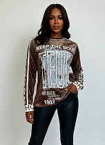 Свитер Lora LR973 brown - делук