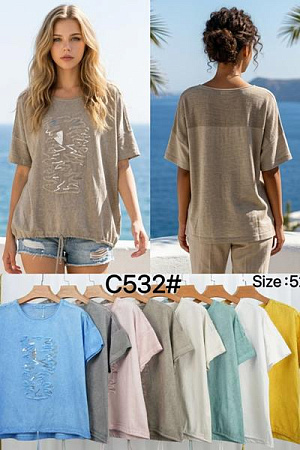 Футболка Kaffir Lily C532 grey - делук