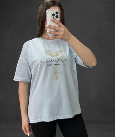 Футболка Elena&Vika 25032 l.blue - делук