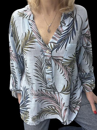 Рубашка Elena&Vika 26023 l.blue - делук