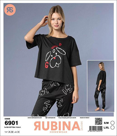 Пижама Anibur 6909 black - делук