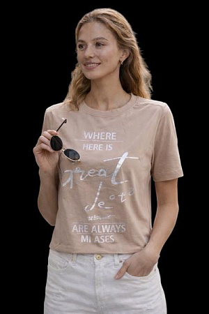 Футболка Levisha 25033 beige - делук