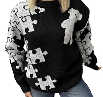 Свитер Elena&Vika 25407 black - делук