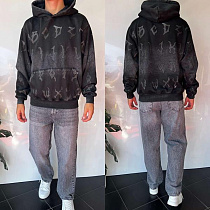 Худи Three Black 2373 grey - делук