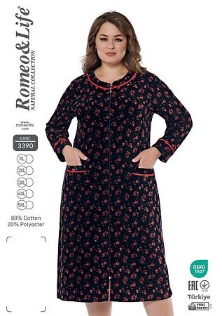 Халат Cotpark 3390 black - делук