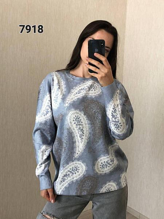Свитер Fsn 7918 l.blue - делук