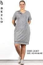 Платье Lindros 23-817 grey - делук