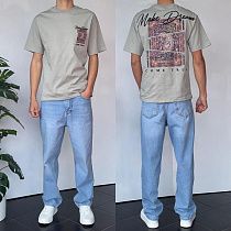 Футболка Three Black 2144 grey - делук