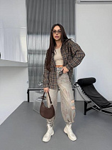 Рубашка Akulova 412 grey-brown - делук