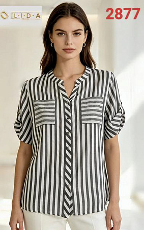 Рубашка Lida 2877 grey - делук